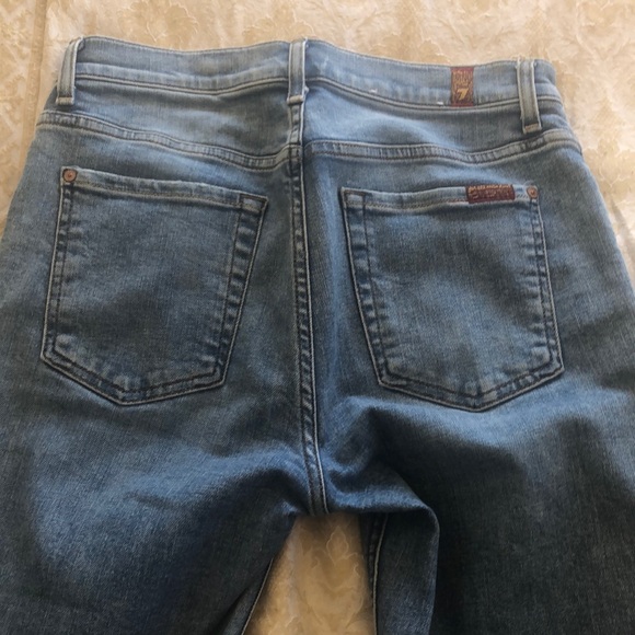 7 for All Mankind Cropped Ali Ankle Jeans Sz 28 - Picture 5 of 6